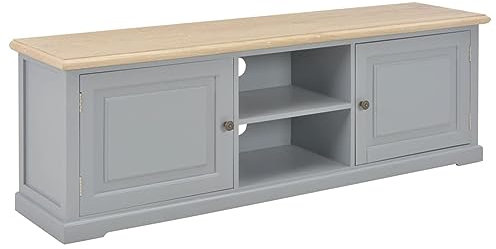 ZEYUAN Mueble para el televisor de Madera Gris 120x30x40 cm, Mesa TV, Mueble TV Salon, Mueble Television, Mesa Television, Muebles De Salon, Mesa Salón TV