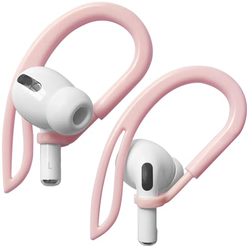 YINVA 1 Paars EarHooks Kompatibel mit AirPods 3, Kompatibel mit AirPods Pro, 2, 1 Hülle - für Airpods Pro Aufsätze, für Airpods Pro Zubehör (1paar Rose)