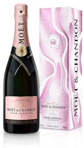 Moët & Chandon Rosé Impérial Champagner in Weihnachtsgeschenkbox (1x0,75l)