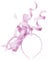 Swirl Loop Sinamay Headband Fascinator For Women Wedding Ascot Races [Blush Pink]