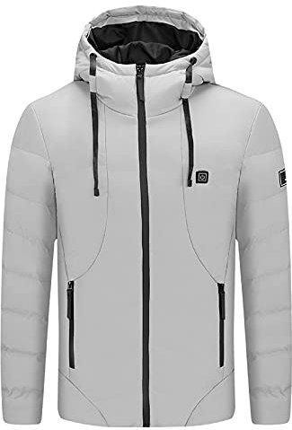Cazadora Calefactable Hombres Y Mujers, Dora Calefactable Nieve Chaquetas Calefactables Con Bateria Usb Chaqueta Termica Caliente Chaqueta Esqui Chaleco Calefactable Con Calefaccion Negra 5 zonas