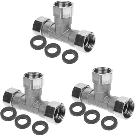 BESPORTBLE 3 Piezas Válvula de Tres vías de 4 Puntos Adaptador Fregadero lavavajillas Adaptador Manguera vías Grifo Grifo desviador de Manguera de Agua Lavadora válvula de desvío Espesar