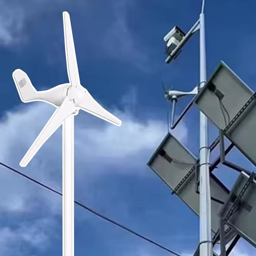 ENHEN Wind Turbine Generator Kit 1000w With Pole, Wind Power Generator Kit for Home/Marine, High Efficiency Solar Windmill, Includes MPPT Controller