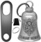 Anwlki Biker Guardian Luck Reitglocke Motorrad Gremlin Glocken mit 2 Schlüsselanhänger Ring Zubehör Motorrad Glocke Aufhänger, Antikes Silber, Medium