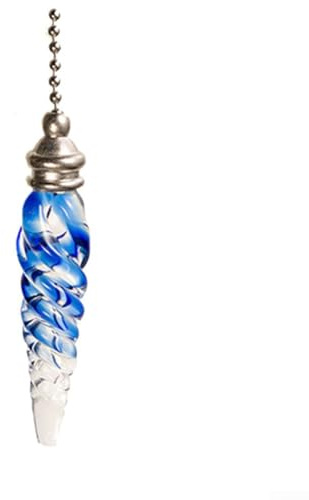 Glamouröses Kristalldesign WC Zugkette Kordel Griff Badezimmer für Lichtschalter Ornament (blau)
