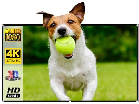 Black Edge Hook Metal Anti-light | Projector Screen 60 84 100 120 130 Inch Outdoor | 4k Hd Movie Screen 16:9 | Anti-light Projector Screen Foldable Portable Movie Screen for Home Theater