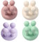 EIHI 4 PCS Toothbrush Holder Silicone Toothbrush Zahnbürstenhalter Rasiererhalter Multifunktions-Haken Wasserdicht Selbstklebend Zahnbürstenhaken Stopfenhalter (4 Stück Lila, Weiß, Rosa, Grün)