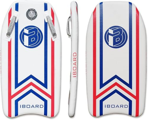 iBOARD Tragbares aufblasbares Bodyboard, 106,7 cm, mit SUP-Technologie, solide und stabile Plattform und Auftrieb für Erwachsene oder Teenager