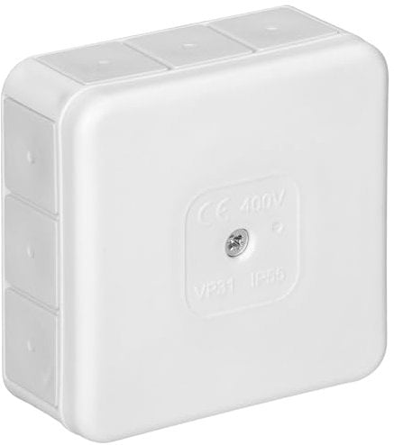 Miratic Abzweigdose Wasserdicht IP55 Verteilerdose Außen Wasserdicht mit 12 Gummidrüsen Abzweigdose Aufputz Robuste und Sichere Elektroinstallation für Außenbereiche (Weiß)