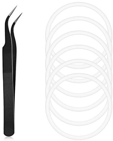 6 pcs Gasket Replacement Silicone Lid Water Bottle Gasket Replacement with Tweezers for Wide Mouth Lid Water Bottles Leak Proof O Ring Seal Ring 2 inch