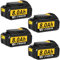 4 Pieces Replacement for DeWalt 18V Battery 8Ah, Compatible with Dewalt battery 18V DCB184 DCB180 DCB181 DCB182 DCB183 DCB184B-XJ DCB185 with LED Indicator
