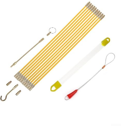 ZAMETTER Enfile-aiguille en fibre de verre - Enfile-aiguille électrique en fibre de verre - Kit d'extraction de câble en fibre de verre