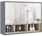HOMCOM Armoire Murale, Meuble Salle de Bain avec Miroir Armoire Suspendue, Miroir Salle de Bain avec Rangement, placards à 3 Portes et 8 Compartiments, dim. 80L x 20l x 60H cm, Gris