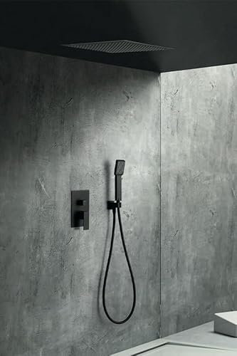 GALYON IMEX Volga Colonne de douche encastrée Noir mat