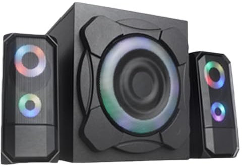 BERSERKER Thor 2.1 Lautsprecher-System, 55W RMS, RGB-Beleuchtung, Bluetooth/USB/AUX, Schwarz