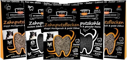QCHEFS Starterbox Hund Zahnpflege Dental Pulver Mundgeruch Hund Zahnstein | Antibakterielle Peptide, glutenfrei, laktosefrei, ohne Zusatzstoffe, hypoallergenes Protein