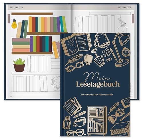BIROYAL 2026 Book Journal: 224 Seiten Reading Journal & Lesetagebuch Erwachsene mit Platz für 52 Bücher – Buchjournal A5 zum Notieren und Genießen des Lesens – Buchclub Bücher zubehör, Buch Gadgets