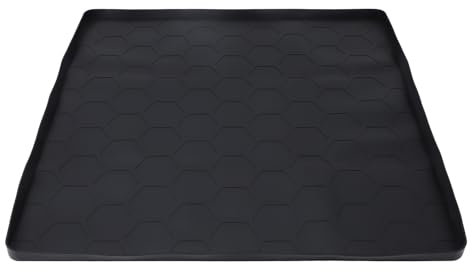 Nikou Tappetino in silicone professionale per frigorifero, resistente ai graffi, a prova di perdite, per lavatrice, asciugatrice, frigorifero, nero, 60 x 40 cm