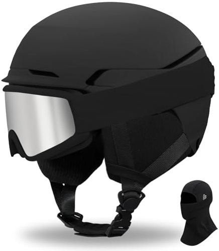 VCOROS Skihelm mit Skibrille Skimaske DXH-811 Skihelme für Unisex | Ski Helmet mit Abnehmbare Ohrpolster Atmungsaktiver Belüftungssystem UV Verstellbarer Snowboard Helm für Skifahren