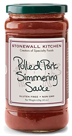 Stonewall Kitchen Pulled Pork Simmering Sauce | Würzige BBQ Sauce hochwertige Kochsauce für zartes Pulled Pork