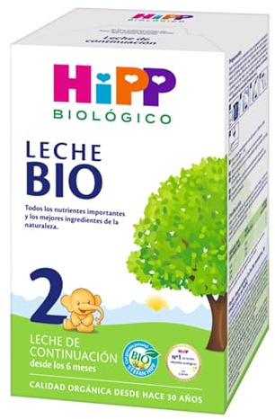HiPP Biológico 2 - Leche para bebés Ecológica - 600 gr - Leche BIO para bebés de 6 a 12 meses - Contiene Lactosa, Omega-3, Vitaminas C y D - Sin GMO - Especial fácil digestión