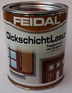 Feidal Dickschichtlasur , Farbton Palisander / v. Fachhandel / 750 ml / Speziallasur äußerst wetter- und lichtbeständig,- stark wasserabweisend (mit Abperleffekt)