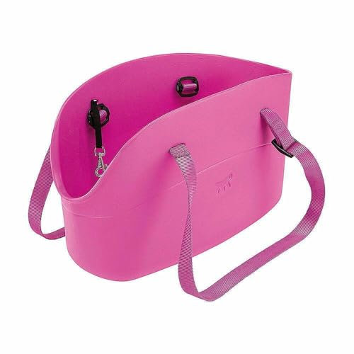 Ferplast Hundetragetasche für kleine Hunde und Katzen with-ME SMALL, Transporttasche für Haustiere, Hundetasche, verstellbare Trageriemen, Sicherheitsgurt inklusive, 14 x 35 x H 22 cm Viola