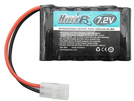 7.2V 1800mAh Ni-MH 6 Cell Rechargeable Replacement Battery Pack for RC Car, Boat, Robot, Airplane, airsoft guns