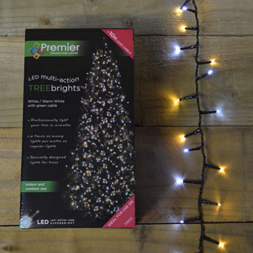 750 LED (18.7m) Premier TreeBright Christmas Tree Lights White and Warm White