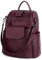 UTO Rucksack Damen Elegant mit Schultergurt Modischer Multifunktionsrucksack Schultertasche Herren PU Leder Backpack Kompartiment Reißverschluss Umhängetasche Schule Schulrucksack Handtasche Rot
