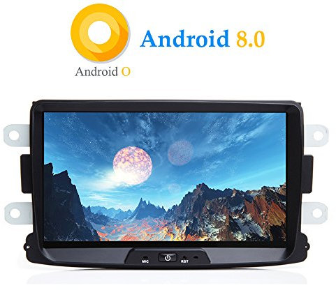 XISEDO Android 8.0 In-Dash 1 Din Car Stereo 8 Autoradio 8-Core RAM 4G ROM 32G Head Unit for Dacia Sandero/Renault Duster/Renault Captur/Lada Xray 2/ Logan 2 (Car Radio)