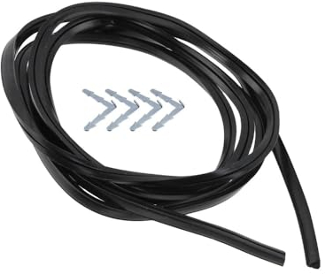 Universal 4 Sided Oven Cooker Rubber Door Seal 2.1m To Fit Rounded Corners Clips