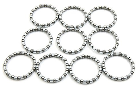 sourcing map 10Stk. Stahl 32mm Inner Dmr. 16 Kugel Fahrrad Achse Rad Kugellager Käfig Halter DE de