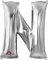 Folienballon * Buchstabe N * in Silber als Deko für Party und Geburtstag | 81cm groß, wiederaufblasbar | Ballondeko Helium Ballongas Jot Alphabet