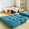 HIGOGOGO Verdicktes getuftetes Kissen, massives quadratisches Sitzkissen aus Cord, Stuhlkissen, Sitzkissen, weiches Tatami-Bodenkissen für Yoga, Meditation, Wohnzimmer, Balkon, Türkis, 55.9x55.9 cm
