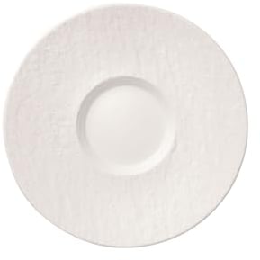 Villeroy & Boch Manufacture Rock Plato para taza Porcelana Premium, Blanco, 17 cm