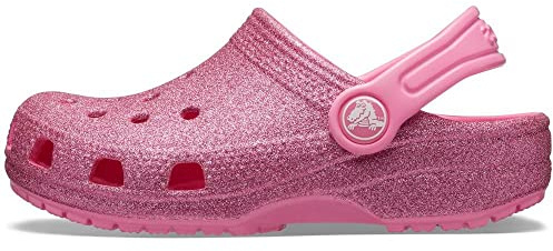 Crocs Unisex Kids Classic Glitter Clog K Clogs, Pink Lemonade Rose, 13 UK Child