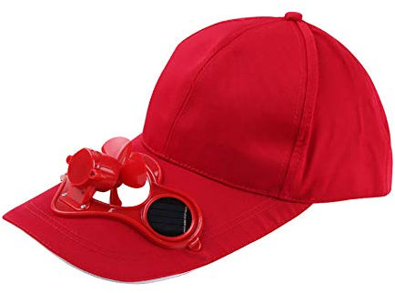 Cuiyoush Casquette de baseball unisexe à énergie solaire Rouge