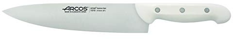 Arcos Artika - Cuchillo Cocinero - Acero Inoxidable NITRUM 215 mm - Mango Polipropileno blanco
