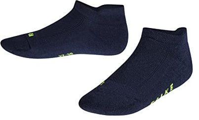FALKE Unisex Kids Cool Kick Sneaker K Sn Soft Breathable Quick Drying Low-Cut Plain 1 Pair Trainer Socks, Blue Marine 6120, 6-8.5