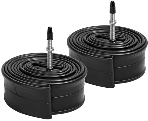 YunSCM 2Pcs 45/57-559 Engrosar 26 Pulgada cámaras de Aire 26x1.75/1.95/2.10/2.25 FV48mm Valve Compatible 26 Pulgadas Bicicleta cámaras de Aire 26x1.75 26x1.95 26x2.0 26x2.10 26x2.125 26x2.25