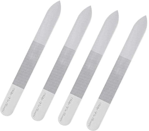 Lima de uñas pulida de nano-vidrio, lima de uñas y lima de uñas, cuidado profesional de uñas, lima de uñas para bebés dura（4 pieza）