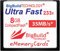 eMemoryCards 8GB Ultra Fast 35MB/s CompactFlash Speicherkarte kompatibel mit Canon 10D/20D/30D/40D/50D/1D/1Ds/5D/5Ds/7D Mark I/II/III/IV, Nikon D, Olympus E, Sony Alpha, Leica S D-Kameras
