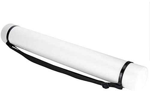 Documents Storage Tube, Moisture-Proof Extendable Blueprint Tube, for Posters Maps(White)