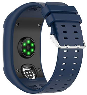 KINOEHOO Ersatzarmband kompatibel mit Polar M600 Edelstahl Armband Weiche Silikon Uhrenarmbänder.(Dunkelblau)