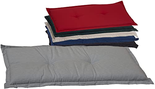 Beo Bankauflage 100 x 45 cm Waschbar Ascot | Premium-Qualität Made in EU | Atmungsaktive Gartenbank Auflage nach Öko-Tex Standard | UV-beständige Sitzauflage Bank | Auflage Bank in Hell-Grau