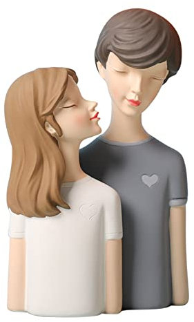 A Pair Couple Figurines Kiss Statue, Affectionate Couple Kiss Art Resin Sculpture, Romantic Love Statue, Best Gift for Valentine's Day, Wedding Anniversary, Weddings (A)