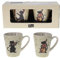 Set de 2 tasses - motif chats musiciens - porcelaine fine et hauteur 7,5CM - boite assortie