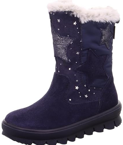 Superfit Mädchen Flavia Warm Gefütterte Gore-tex Schneestiefel, Blau 8000, 33 EU