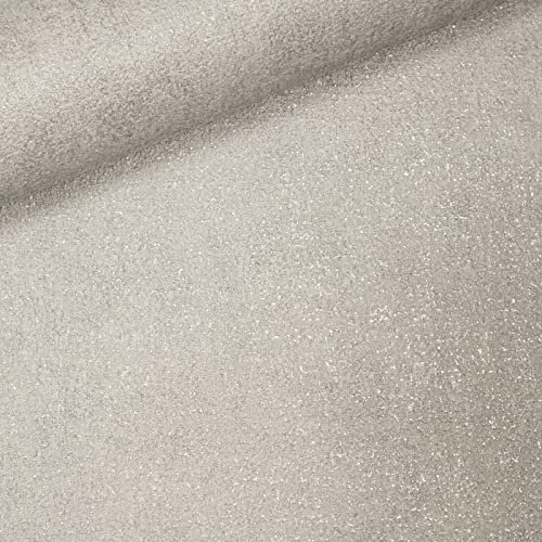 SOPHIE LAURENCE Plain Textured Metallic Glitter Grey Silver Wallpaper for Living Room Bedroom (Grey Silver)